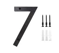 DQZRTUECA Numero civico galleggiante in acrilico nero da 0 a 9, 20 cm for esterni(No.7)