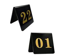 DQZRTUECA Numero di Tavolo in Stile Tenda, Porta Numeri da Tavolo in Acrilico, Stile Tenda, Confezione da 1-25, 1-50, 1-100, Nero, 80x80 mm (3x3 Pollici)(1-100)