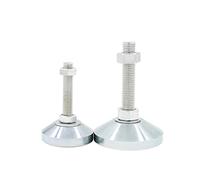 DQZRTUECA Piedini fissi in acciaio massiccio, base da 80 mm con filettatura M12-M20 e lunghezza 80-150 mm, confezione da 2(Base Dia80xM20x120MM)