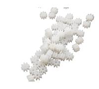 DQZRTUECA Pignone Albero in plastica ingranaggio cilindrico 0,5 modulo 8-16T Spessore 5 mm Foro 2 mm 100 Pezzi(13 Teeth)
