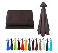DQZRTUECA Replacement Canopy 8-Rib Umbrella, Multicolor, 3.5m/11.4ft 2m/6.5ft Compat(Coffee)