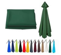 DQZRTUECA Replacement Canopy 8-Rib Umbrella, Multicolor, 3.5m/11.4ft 2m/6.5ft Compat(Dark Green)