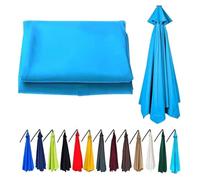 DQZRTUECA Replacement Canopy 8-Rib Umbrella, Multicolor, 3.5m/11.4ft 2m/6.5ft Compat(Lake Blue)