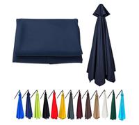 DQZRTUECA Replacement Canopy 8-Rib Umbrella, Multicolor, 3.5m/11.4ft 2m/6.5ft Compat(Navy Blue)