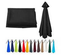 DQZRTUECA Replacement Canopy 8-Rib Umbrella, Multicolor, 3.5m/11.4ft 2m/6.5ft Compat(Schwarz)