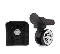 DQZRTUECA Ruote di ricambio for valigia, girevoli a 360 gradi, silenziose, confezione da 2, nere