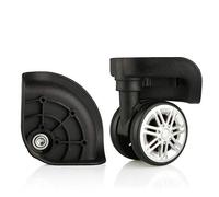 DQZRTUECA Ruote for bagagli fai da te, parti di ricambio, girevoli a 360 gradi, mute, confezione da 2, nere