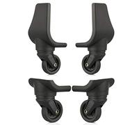 DQZRTUECA Ruote for bagagli, parti di ricambio, girevoli a 360 gradi, mute, 4 pezzi, nere(Set of 2 Pairs)