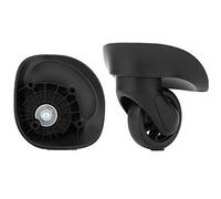 DQZRTUECA Ruote girevoli fai da te for valigie, ruote di ricambio, parti di riparazione, spinner, 2 pezzi, nero