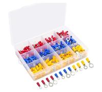 DQZRTUECA RV1.25-5.5 Connettore terminale in rame isolato in PVC 22-10AWG Crimp Confezione da 400 colori misti