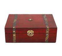 DQZRTUECA Scoffale con serratura, Scrigno del tesoro in legno con serratura in metallo for scatola portaoggetti