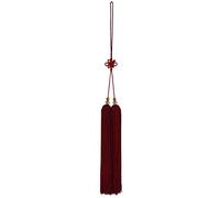 DQZRTUECA Spada cinese for arti marziali Tai Chi con nappa di seta e testa di legno, 12,6 pollici, multicolore(Red)