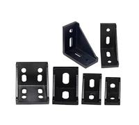 DQZRTUECA Staffe angolari for profili in alluminio di varie dimensioni, nere, 1-10 pezzi(3030 5pcs)