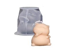 DQZRTUECA Stampo in silicone a forma di gatto seduto sorridente for candele, sapone, gesso, cioccolato, gelato, cottura al forno(B)