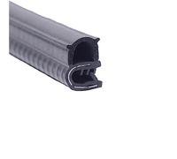 DQZRTUECA Striscia di Protezione for Bordi e guarnizioni a Forma di U, 3,28 Piedi, in Gomma Nera e Acciaio, Diverse Misure(17mm x 13mm)
