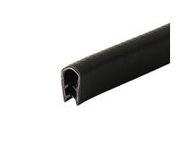 DQZRTUECA Striscia di Tenuta a Forma di U da 3,28 Piedi Nera con Cintura in Acciaio, Diverse Dimensioni for la sigillatura degli spazi tra i Bordi(17mm x 10mm)