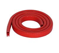 DQZRTUECA Striscia di Tenuta a Forma di U in Metallo for Porte, portelloni, lastre in Acciaio e Vetro, Cinghia in Acciaio e Gomma Multicolore, Diverse Dimensioni, 3,28 Piedi(Red,8mm x 6mm)