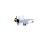 DQZRTUECA Supporto Doccia Regolabile a Parete for doccetta e Bidet, in Ottone Cromato, Filettatura G1 2(Type E with Outlet)