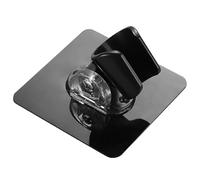 DQZRTUECA Supporto for soffione Doccia Regolabile da Parete, Autoadesivo, ABS, Argento, Nero, 12 * 8 cm, 1 Pezzo(Black02)