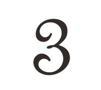 DQZRTUECA Targa autoadesiva 3D con numero civico, in acrilico, nera, 7 cm(3)