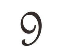 DQZRTUECA Targa autoadesiva 3D con numero civico, in acrilico, nera, 7 cm(9)