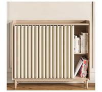 DQZRTUECA Tenda da cucina e armadio in lino filato con binari di scorrimento in diverse dimensioni(W 35.4" x L 59.1" (1 Panels))