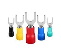 DQZRTUECA Terminale a crimpare a forcella isolato 100 pezzi multicolore diverse misure rame PVC(Black,SV5.5-8)