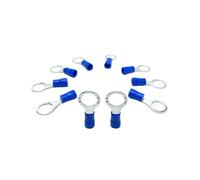 DQZRTUECA Terminale a crimpare in filo di rame stagnato isolato in PVC circolare blu RVS2-8 AWG 16-14, 50 pezzi