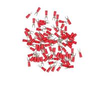DQZRTUECA Terminale di giunzione femmina a forcella tipo Y, connettore for cavi elettrici a crimpare SV 24S, 1000 pezzi(Red)