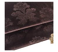 DQZRTUECA Tessuto for tappezzeria in Velluto, Larghezza 55" e Lunghezza 100 cm, 450 g/m, Poliestere, Goffrato, Decorazione Vintage for la casa, Cucito e Artigianato, Multicolore(Dark Coffee)