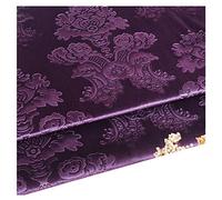 DQZRTUECA Tessuto for tappezzeria in Velluto, Larghezza 55" e Lunghezza 100 cm, 450 g/m, Poliestere, Goffrato, Decorazione Vintage for la casa, Cucito e Artigianato, Multicolore(Purple)