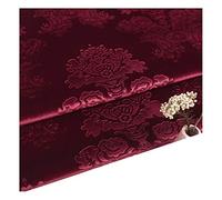 DQZRTUECA Tessuto for tappezzeria in Velluto, Larghezza 55" e Lunghezza 100 cm, 450 g/m, Poliestere, Goffrato, Decorazione Vintage for la casa, Cucito e Artigianato, Multicolore(Red2)