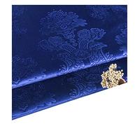 DQZRTUECA Tessuto for tappezzeria in Velluto, Larghezza 55" e Lunghezza 100 cm, 450 g/m, Poliestere, Goffrato, Decorazione Vintage for la casa, Cucito e Artigianato, Multicolore(Royal Blue)