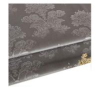 DQZRTUECA Tessuto for tappezzeria in Velluto, Larghezza 55" e Lunghezza 100 cm, 450 g/m, Poliestere, Goffrato, Decorazione Vintage for la casa, Cucito e Artigianato, Multicolore(Silverish Grey)