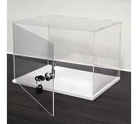 DQZRTUECA Vetrina in acrilico con base di blocco for impilamento, protezione dalla polvere, diverse dimensioni(30 x 45 x 45 cm (12 x 18 x 18 in))