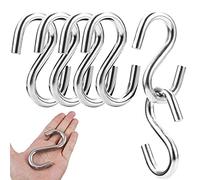 DQZSY 5 pezzi Gancio a S in acciaio inox 304, resistente gancio a S lunghezza 8,2 cm e spessore 0,8 cm, gancio a forma di S è utilizzato per appendere qualsiasi oggetto in amache