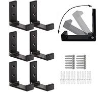 DQZSY 6 Pezzi Appendiabiti a Muro Pieghevole Ganci in Lega di Alluminio, robusti Ganci da Parete multifunzionali, in Lega di Zinco e Rame Super Impermeabili, Ganci Pieghevoli per Accappatoi