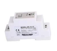 DR-15-12 Din Rail Output Single Switching Alimentatore 12V 1,25A 15W, Stabile, Non Interferenza, Design Compatto, Alloggiamento in Plastica Ingegneristica di Alta qualità, Metodo