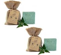 Dr.Ancient Sapone all'ortica biologico naturale vegano tradizionale fatto a mano antico - antiforfora, desquamazione, capelli sani - senza chimiche, saponi naturali puri, (confezione da 2)