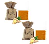 Dr.Ancient Saponetta alla Curcuma Biologica Naturale Vegana Tradizionale Fatta a Mano Antica - Assolutamente Senza Prodotti Chimici! Sapone Naturale Puro! (confezione da 2)