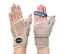 Dr. Arthritis Tutore Pollice Destro e Sinistro Ideato da Medici Specialisti - Tutore Polso e Pollice con 2 Stecche di Supporto Integrate - Sollievo in Caso di Artrosi o Tendinite (1 Paio, Beige)