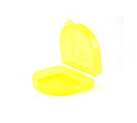 Dr. Bauer's Scatola per parentesi graffe, scatola KFO, contenitore igienico per parentesi graffe, protesi, con fori d'aria (giallo, altezza 2,70 cm)