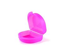 Dr. Bauer's Scatola per parentesi graffe, scatola KFO, contenitore igienico per parentesi graffe, protesi, con fori d'aria (viola/viola, altezza 4,10 cm)