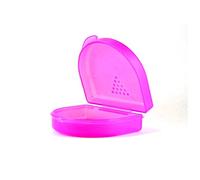 Dr. Bauer's Scatola per parentesi graffe, scatola KFO, contenitore igienico per parentesi graffe, protesi, con fori d'aria (fuxia, altezza 2,70 cm)