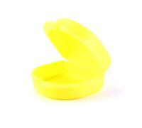 Dr. Bauer's Scatola per parentesi graffe, scatola KFO, contenitore igienico per parentesi graffe, protesi, con fori d'aria (giallo, altezza 4,10 cm)