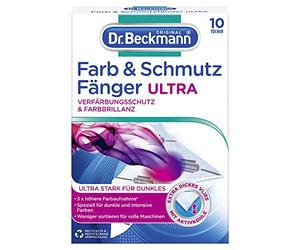 Dr. Beckmann Color & Strainer Ultra | protezione del colore di lunga durata per bucato scuro e colori intensi | ultra forte e con carbone attivo per la brillantezza del colore | 10 salviette