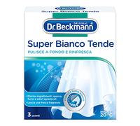 Dr. Beckmann Super Bianco Tende | Per tende dal bianco brillante | Formula ultra sbiancante | 3 x 40 g