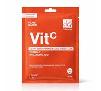 Dr Botanicals Maschera viso ultra illuminante, trattamento con vitamina C e acido ialuronico, maschera facciale che aumenta la luminosità (confezione da 10)