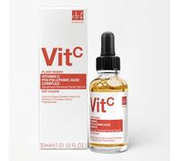 Dr Botanicals Siero illuminante viso con 3% di vitamina C e 1% di acido poliglutammico complesso da 30 ml, per una pelle più luminosa e idratata
