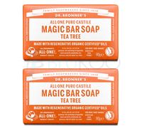 Dr Bronner Organic Tea Tree Saponetta - 140 g (Confezione da 2)